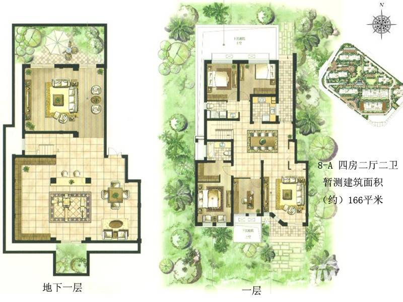 尼德兰花园4室2厅2卫166㎡户型图