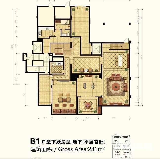 绿城玉兰花园御园普通住宅281㎡户型图