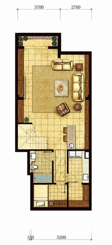 复地香栀花园普通住宅186㎡户型图