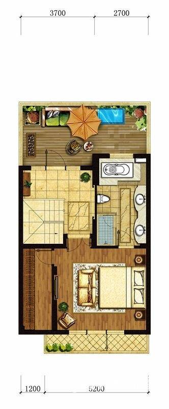 复地香栀花园普通住宅200㎡户型图