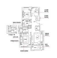 中海锦园3室2厅1卫89㎡户型图