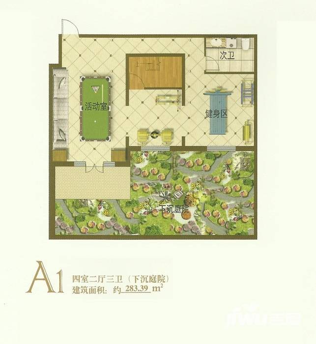 滨湖国际普通住宅283.4㎡户型图