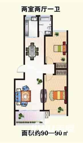 裕升国际花园普通住宅90㎡户型图