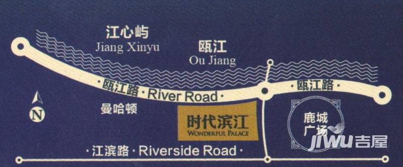 时代滨江位置交通图图片