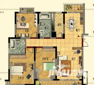 恒创金色恬园普通住宅131㎡户型图