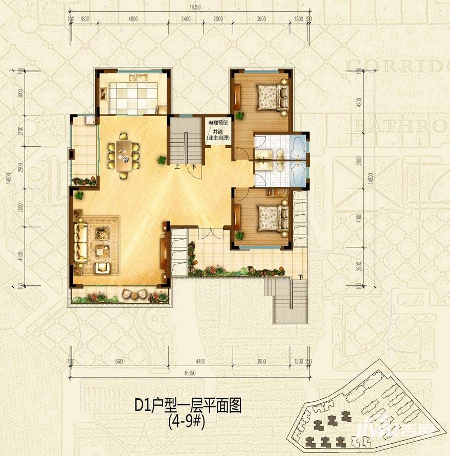 半山半海6室2厅6卫户型图