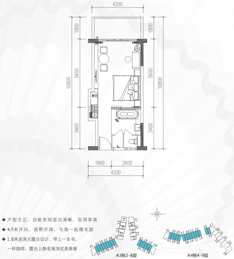 中航元屿海普通住宅63㎡户型图