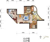 深中润君临海域·臻玺普通住宅66㎡户型图