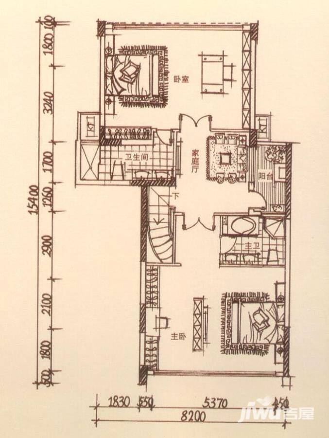 阳基天御山普通住宅169㎡户型图