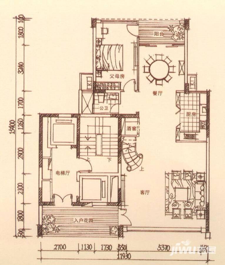 阳基天御山普通住宅169㎡户型图