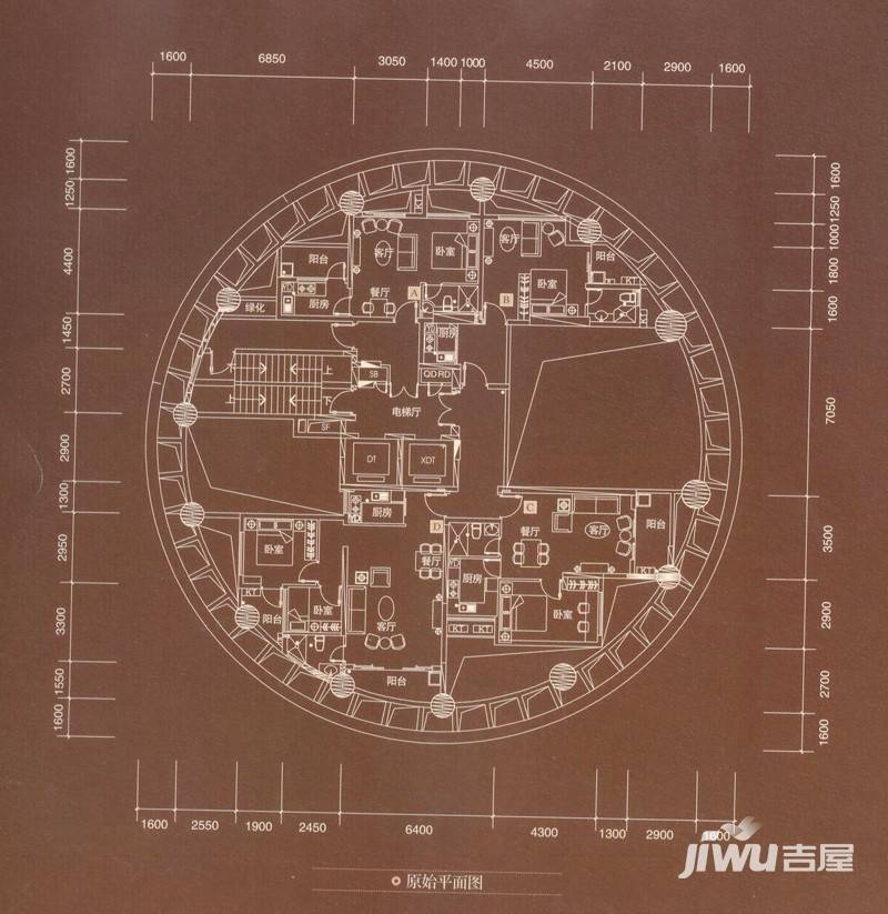 阳基天御山5室3厅5卫248㎡户型图