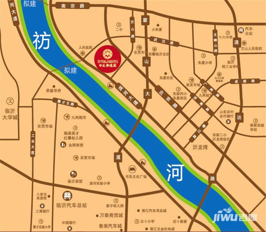 中元御桂园位置交通图