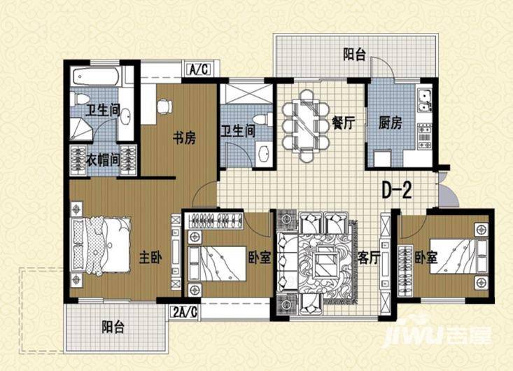 国瀚城4室2厅2卫户型图