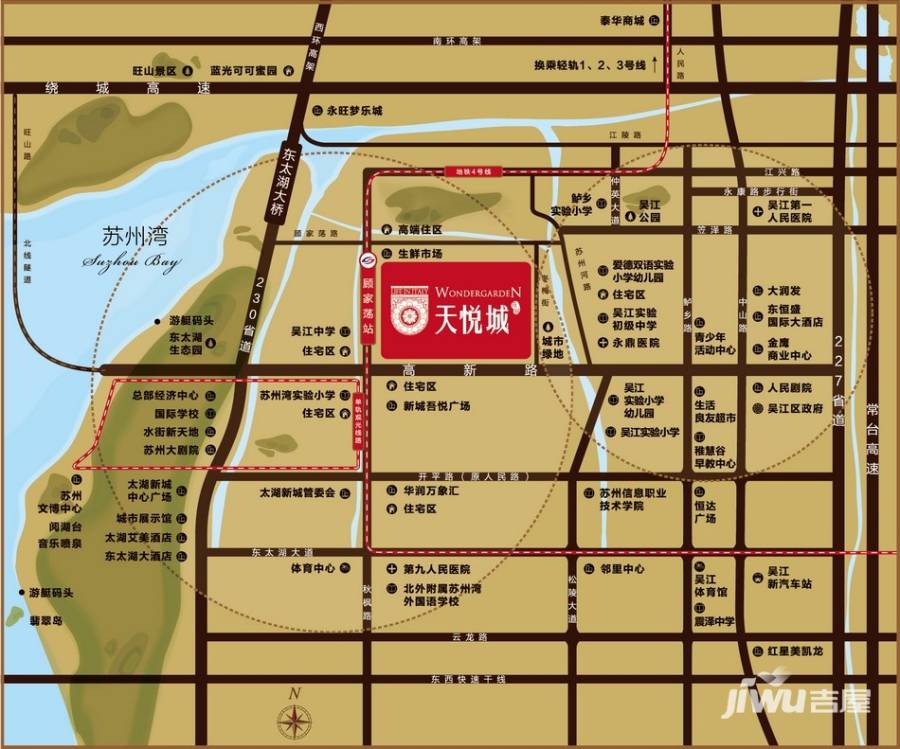 蓝光天悦城位置交通图1