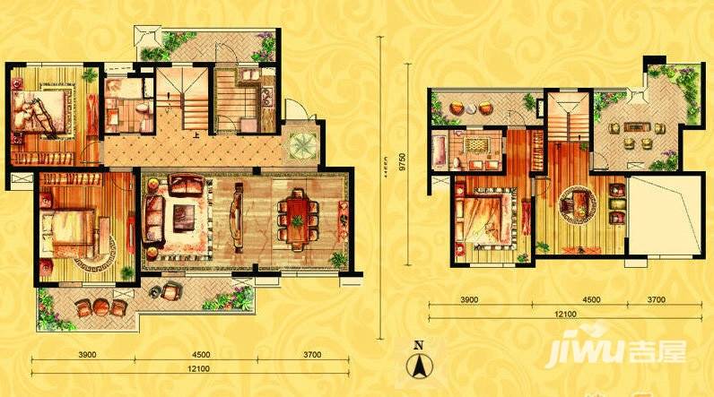 金御华府普通住宅166㎡户型图