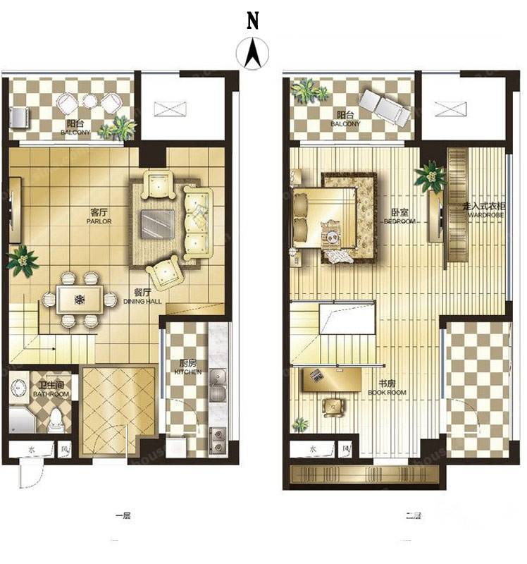 双银国际金融城普通住宅83㎡户型图