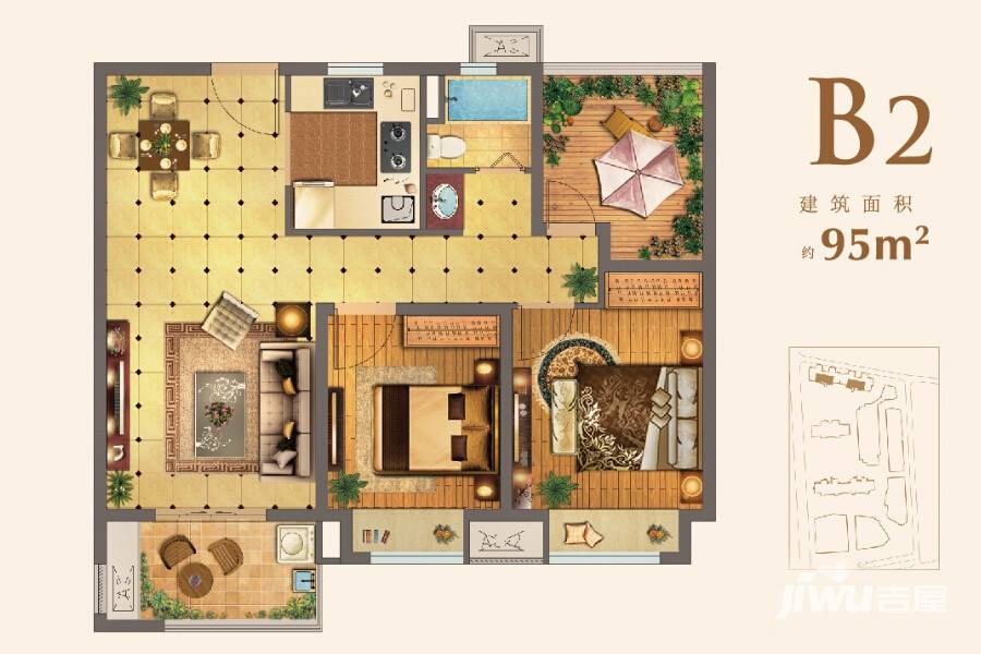 红星国际生活广场普通住宅95㎡户型图