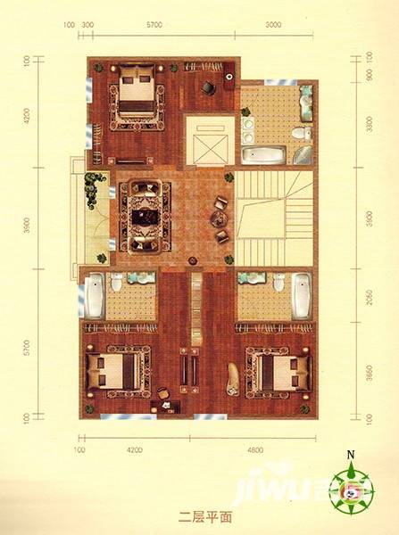 青宾5号院3室1厅3卫527㎡户型图