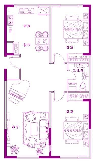 华业国际城普通住宅120㎡户型图