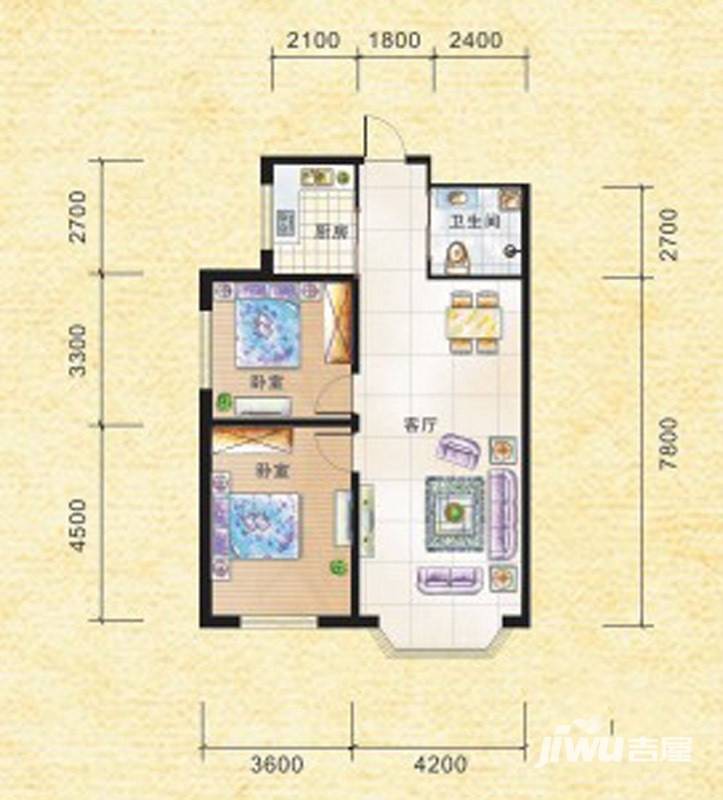 九新雾凇水岸普通住宅94.2㎡户型图