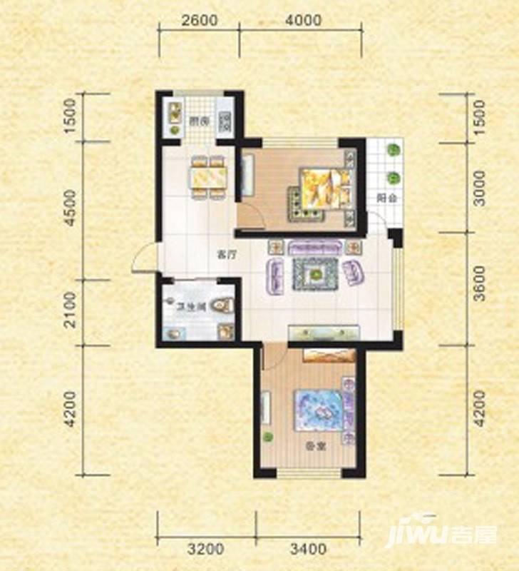 九新雾凇水岸普通住宅78㎡户型图