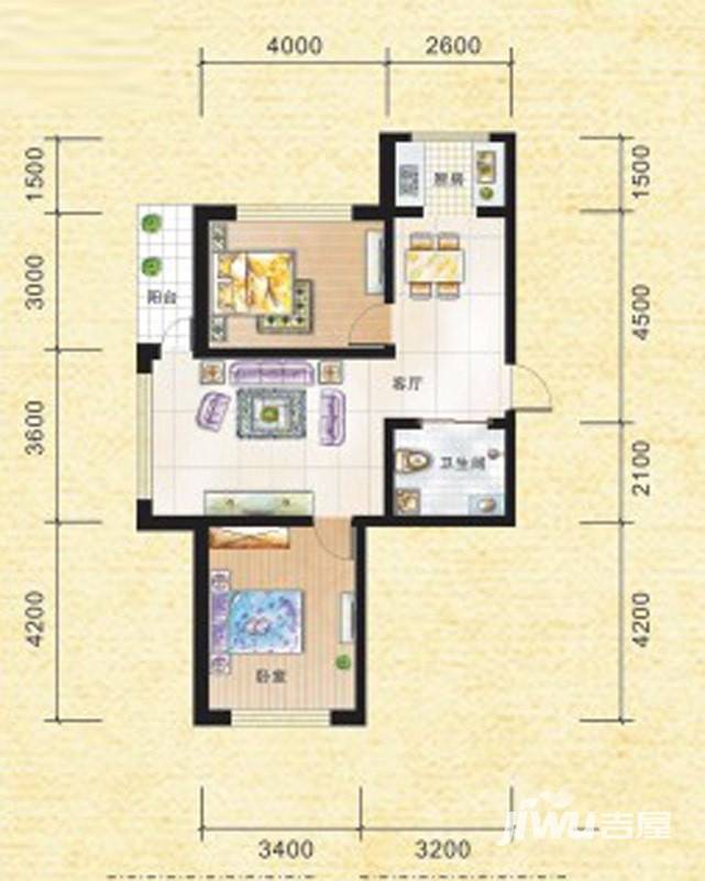 九新雾凇水岸普通住宅78㎡户型图