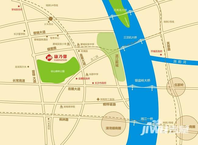 康乃馨国际老年生活示范城位置交通图1