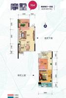新长海广场普通住宅70㎡户型图