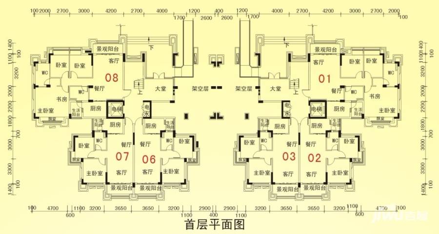 浏阳碧桂园时代城普通住宅60.2㎡户型图