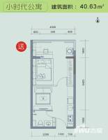 i尚国际普通住宅40.6㎡户型图