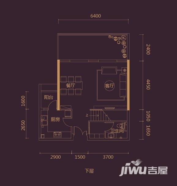 德思勤城市广场4室2厅3卫196.7㎡户型图