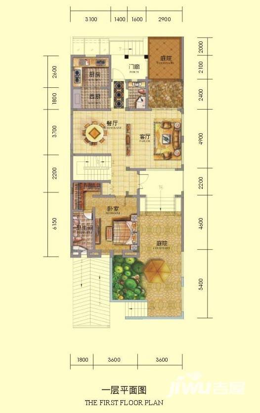 万业巴厘岛4室3厅5卫260.2㎡户型图