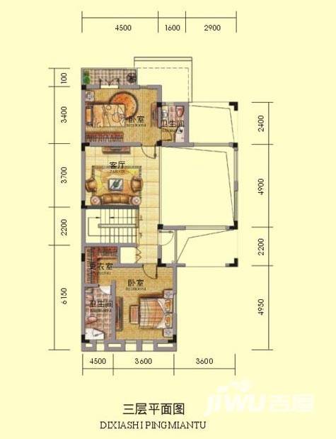 万业巴厘岛4室3厅5卫260.2㎡户型图