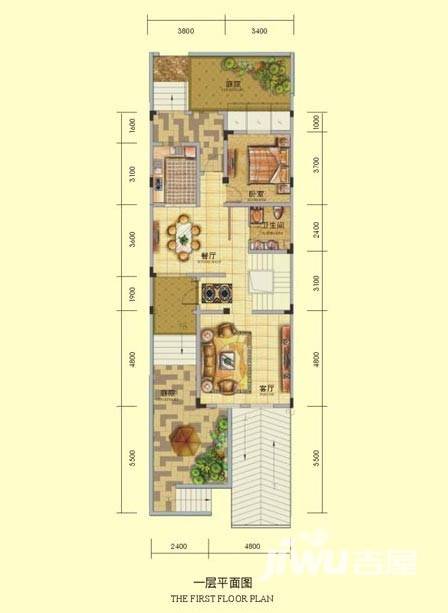 万业巴厘岛3室3厅3卫195.3㎡户型图