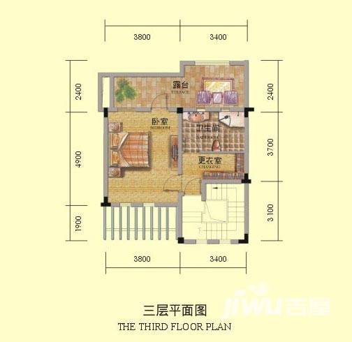 万业巴厘岛3室3厅3卫195.3㎡户型图