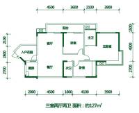 景秀江山3室2厅2卫127㎡户型图