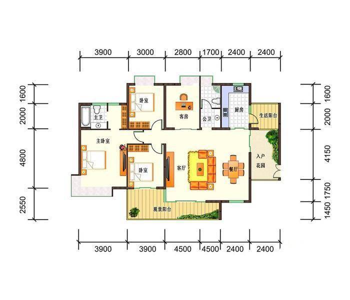 勤诚达雅阁国际普通住宅152㎡户型图