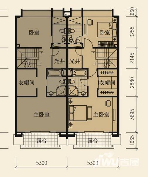 盈峰翠邸户型图 b1户型0421-1三层 205㎡