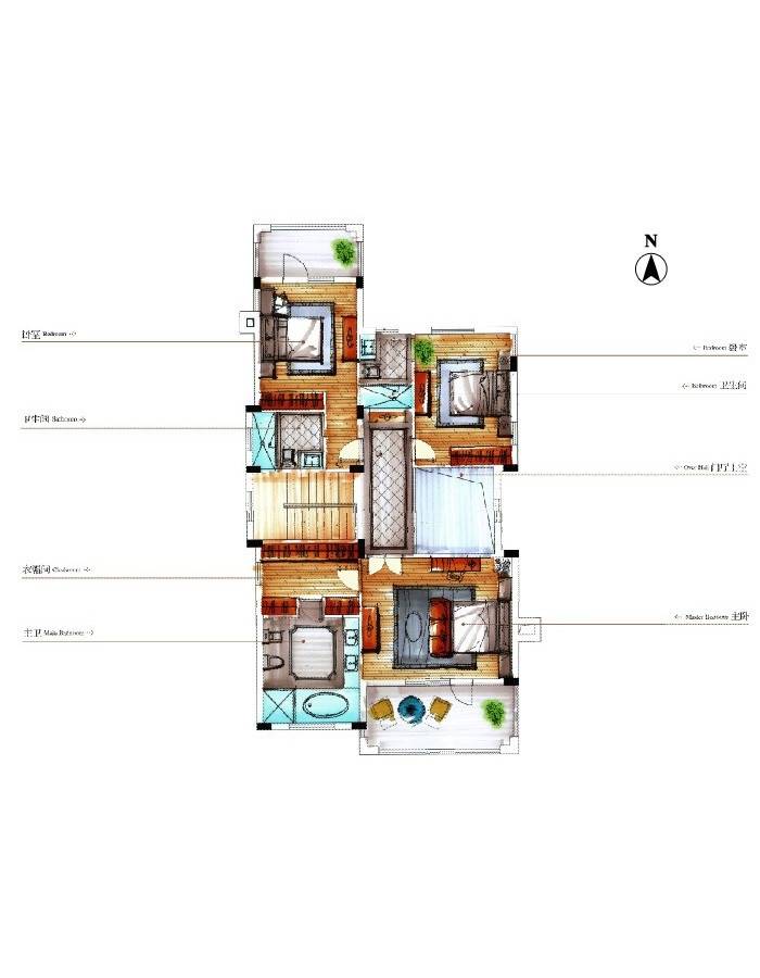 美洲故事普通住宅362㎡户型图