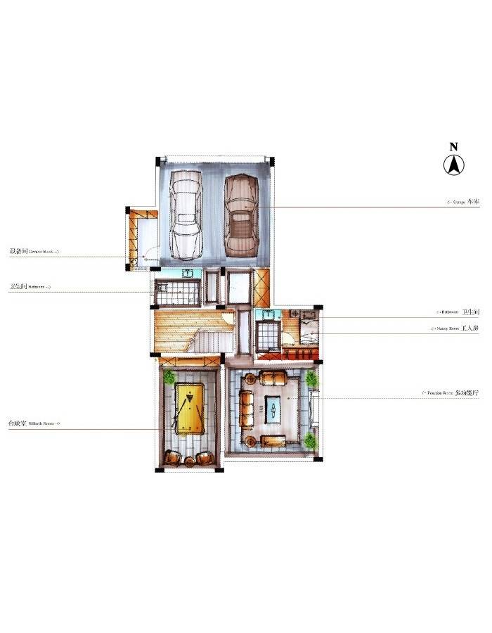 美洲故事普通住宅362㎡户型图