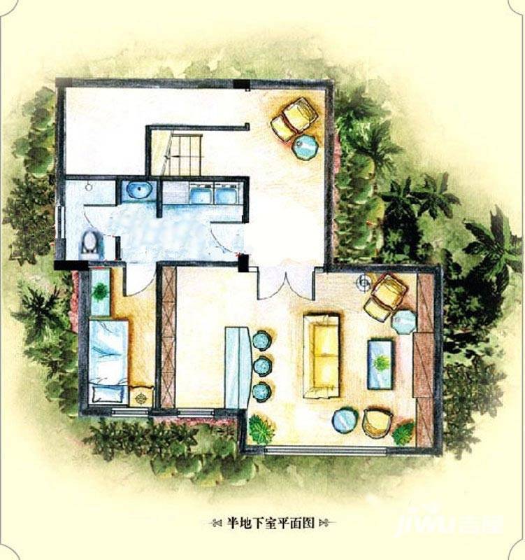 美洲故事1室2厅1卫341.5㎡户型图