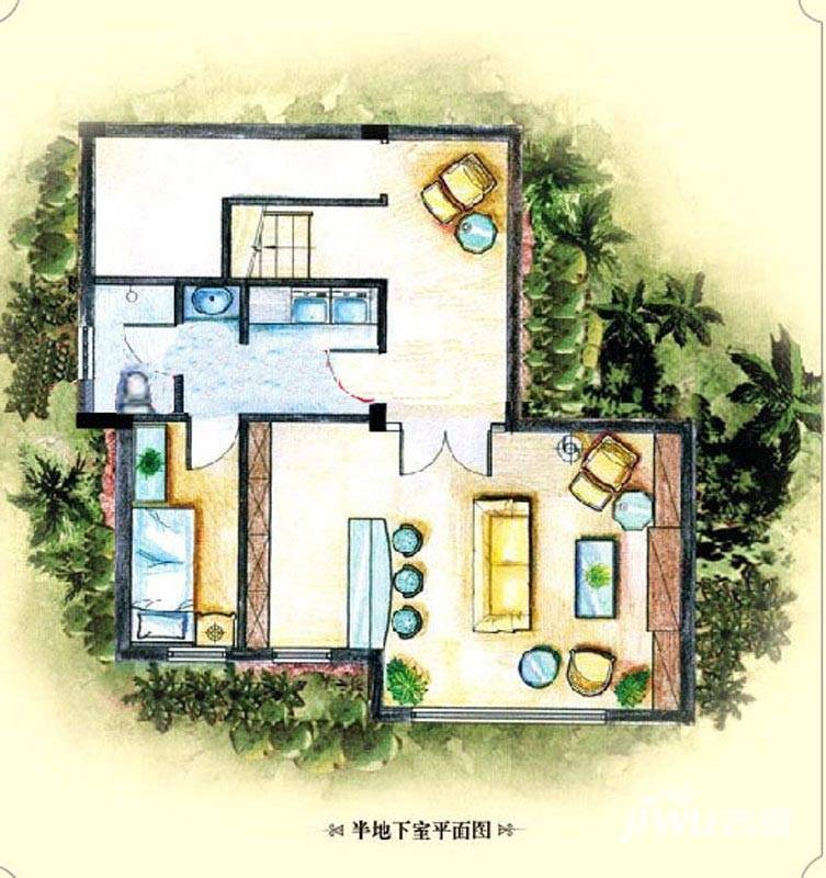 美洲故事1室1厅1卫341.5㎡户型图