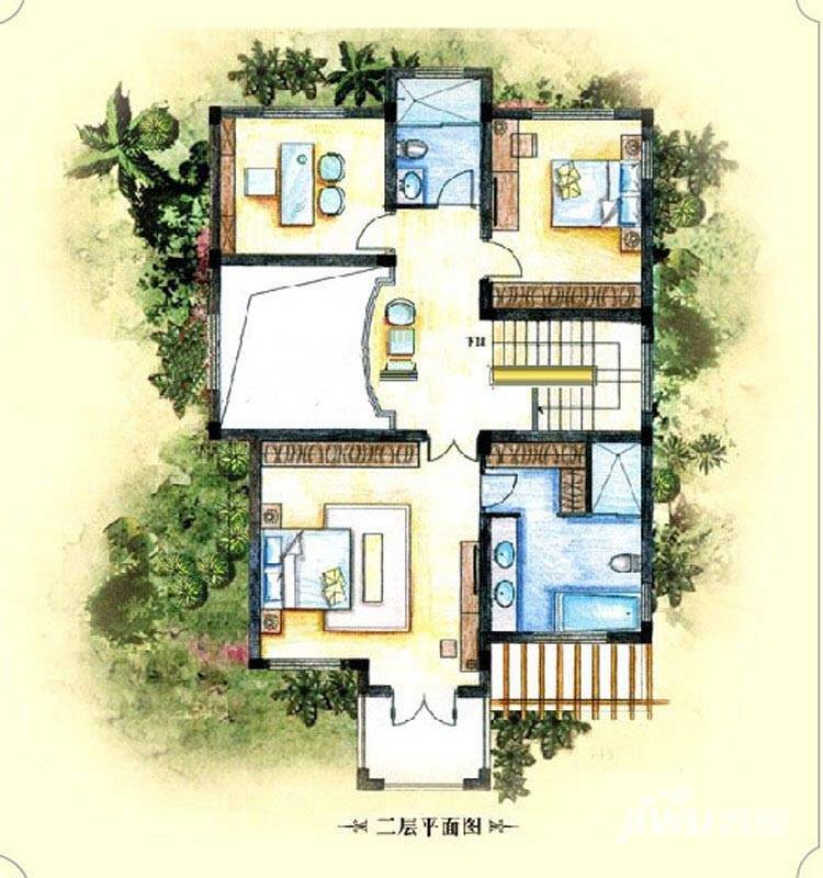 美洲故事2室2厅2卫385.7㎡户型图