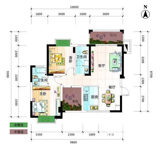 盛腾学林西岸户型图