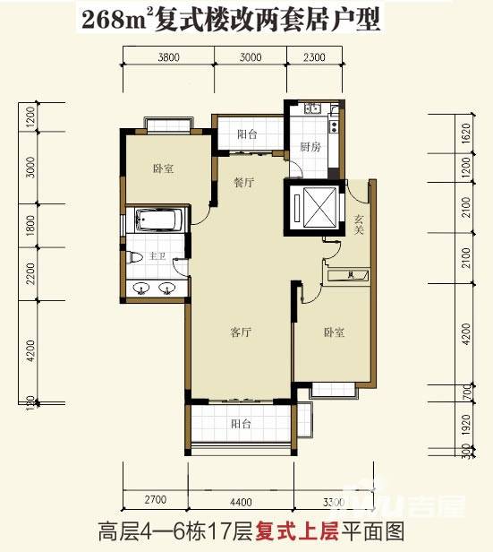 星语林汀湘十里普通住宅268㎡户型图