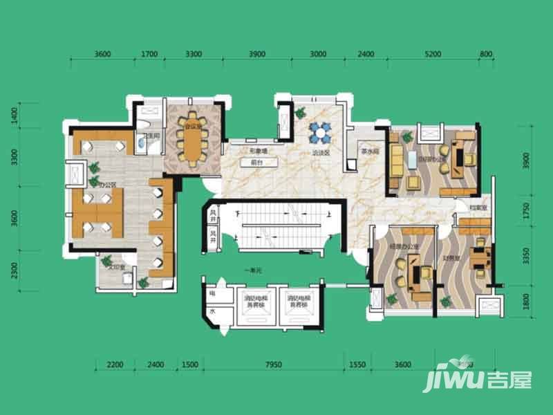 天下一家普通住宅221㎡户型图