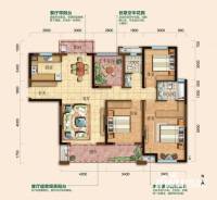 华润橡树湾3室2厅2卫139㎡户型图