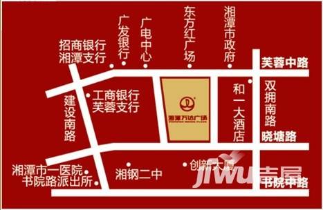 湘潭万达广场（万达华府）位置交通图