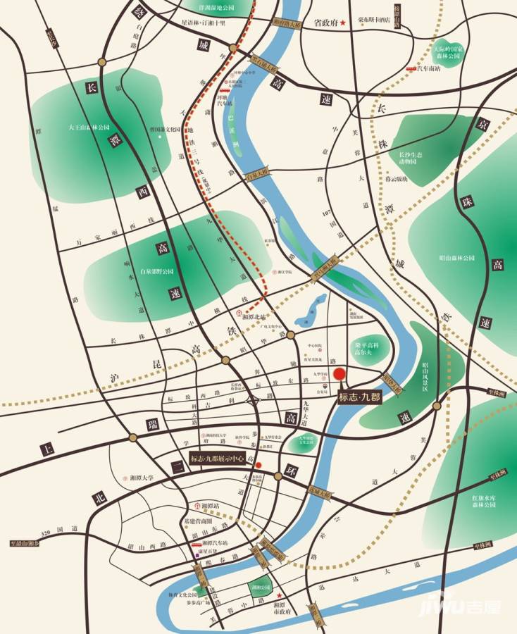 湘潭雅士林欣城位置交通图