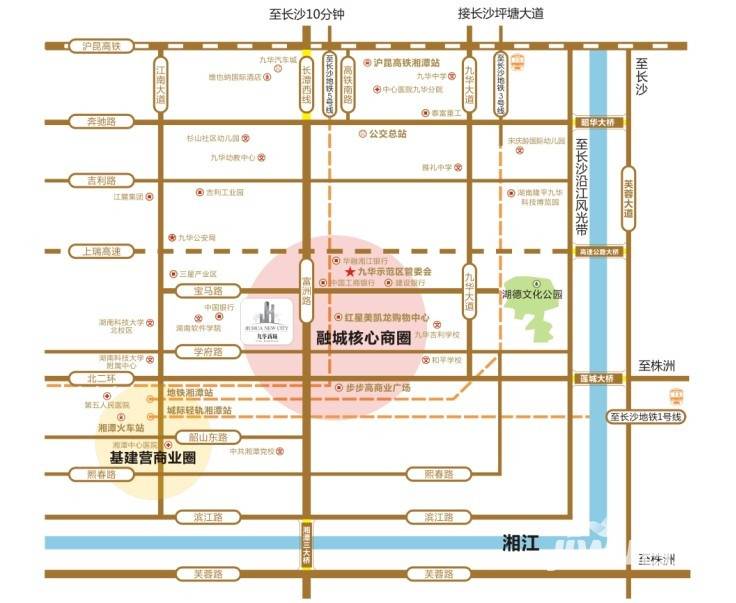 九华新城位置交通图